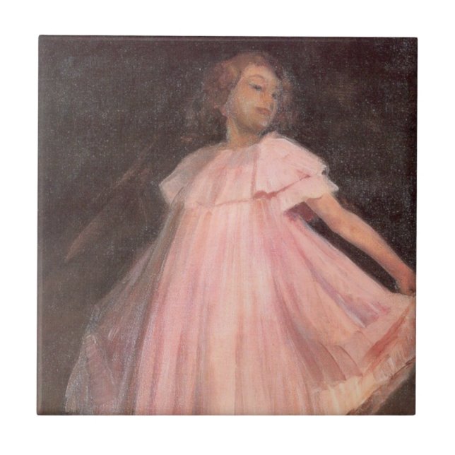 Jovem Dançarina de um Vestido Rosa (Frente)