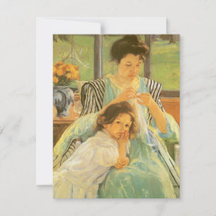 Jovem Mãe Costurando de Mary Cassatt, Arte Antigo