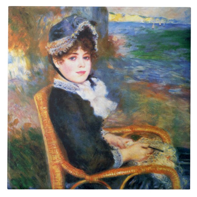 Jovem Mulher do Seashore (por Renoir) (Frente)