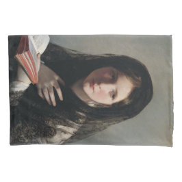 Jovem Mulher Perdida nos Sonhos (Lendo um Livro)