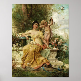 Jovem no Parque por Hans Zatzka - poster