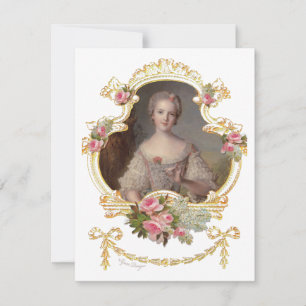 Jovem Rainha Marie Antoinette Rosas Rosa Cartões