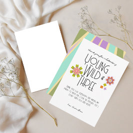 Jovem, Selvagem & Três | Cartão de Agradecimento d