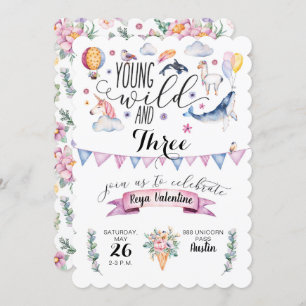 Jovens, selvagens e três Convites de aniversário