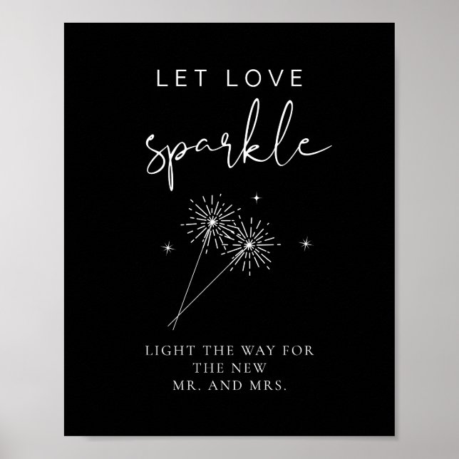 JOVI Edgy Black Wedkler Sparkler Enviar Poster (Frente)