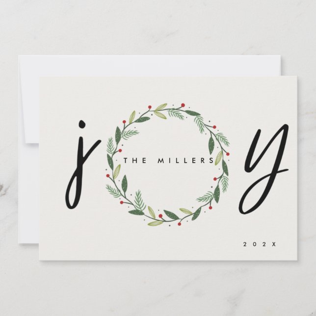 JOY | 3 Cartão de Voto Familiar de Fotografias (Frente)