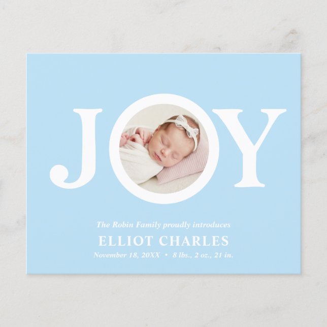 Joy Blue CHIC Photo Baby Primeiro Natal (Frente)