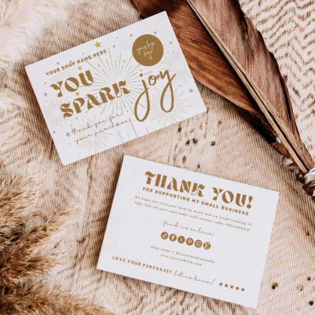 Joy Business Branding Compro Obrigado Cartão de Pr (Criador carregado)