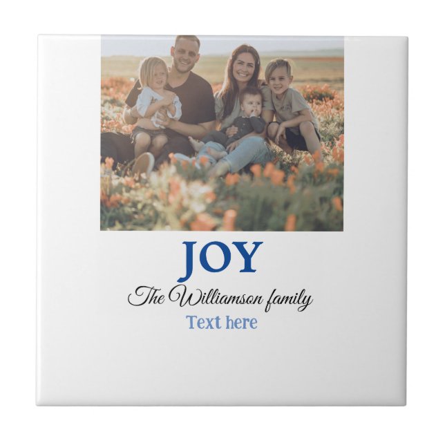 Joy christmas adiciona nome de família presentes d (Frente)