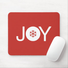 Joy Christmas Red Mouse Pad