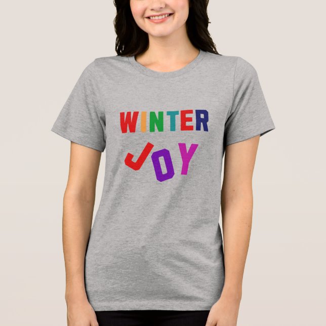Joy de inverno - Letras Coloridas Cozinhas (Frente)