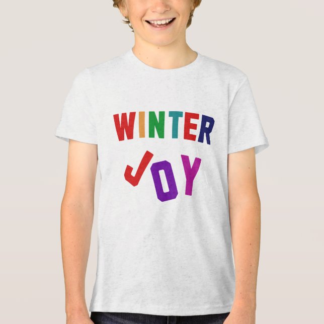 Joy de inverno - Letras Coloridas Cozinhas (Frente)