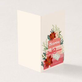 Joy de Natal, poinsettia vermelha, personalizar