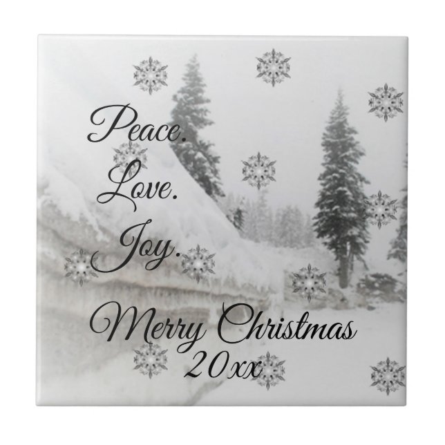 Joy do Amor pela Paz | Natal preto e branco (Frente)