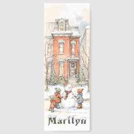 Joy do Dia da Neve - Cena Personalizada da Rua do 