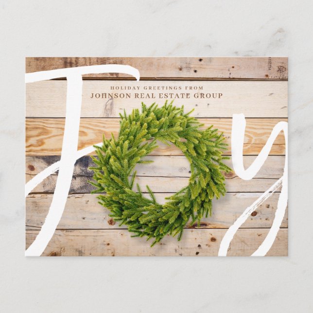 Joy e Pine Wood | Cartões de natal (Frente)