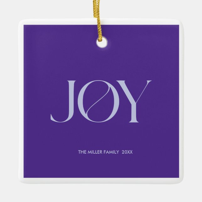Joy | Enfeites de natal Personalizado (Frente)