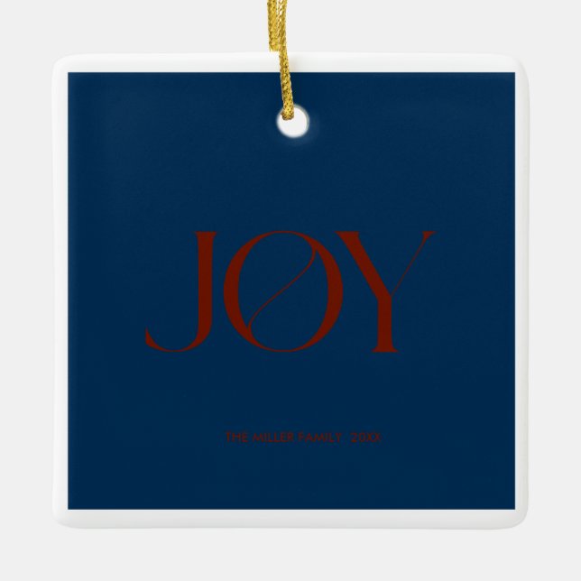 Joy | Enfeites de natal Personalizado (Frente)