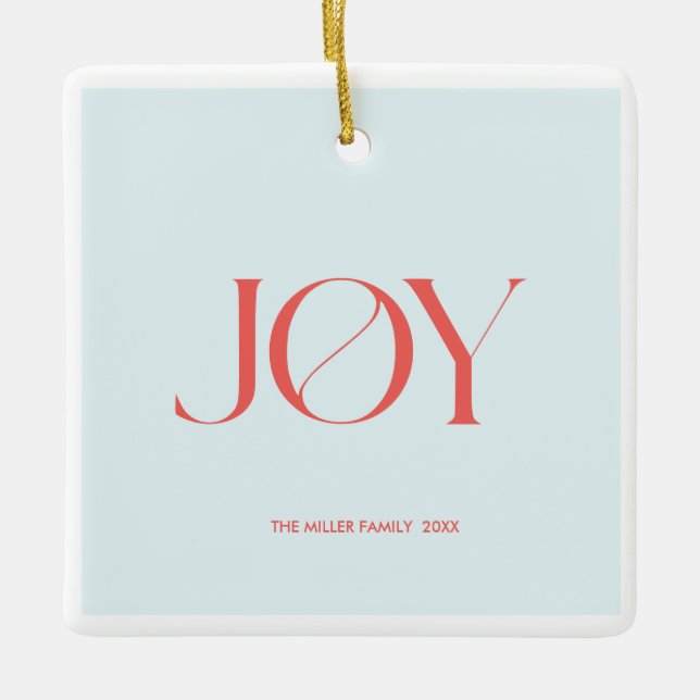 Joy | Enfeites de natal Personalizado (Frente)