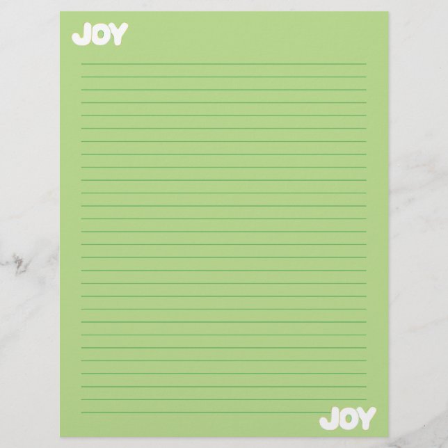 Joy esboço de letra (Frente)