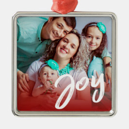Joy | Foto personalizada | Ornamento cerâmico de N