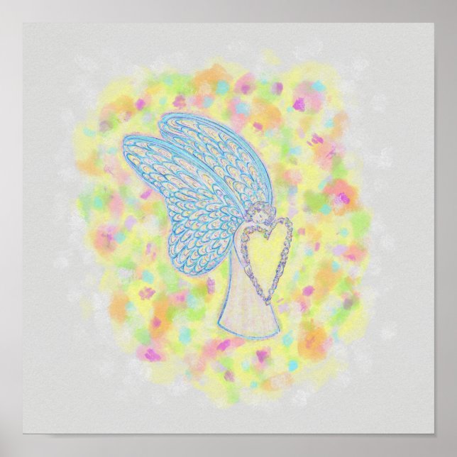 Joy Guardian Angel Art Impressão Poster (Frente)