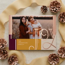 Joy Overlay Modern Blush Color Block Foto da Famíl
