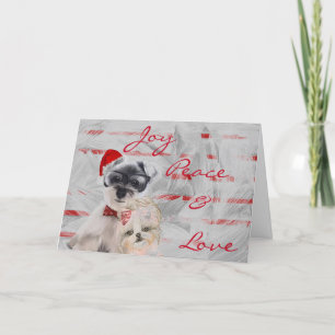 "Joy Peace & Love" Cartão de Saudação de Natal