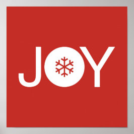 Joy Red Christmas Poster