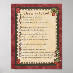 "Joy to the World" - Poema Acrótico Impressão