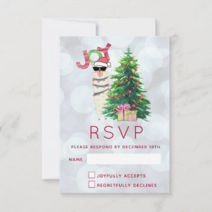 Joy Typografia   Natal Llama RSVP