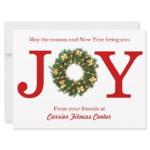Joy Wreath Business - Cartão de Natal 6x8