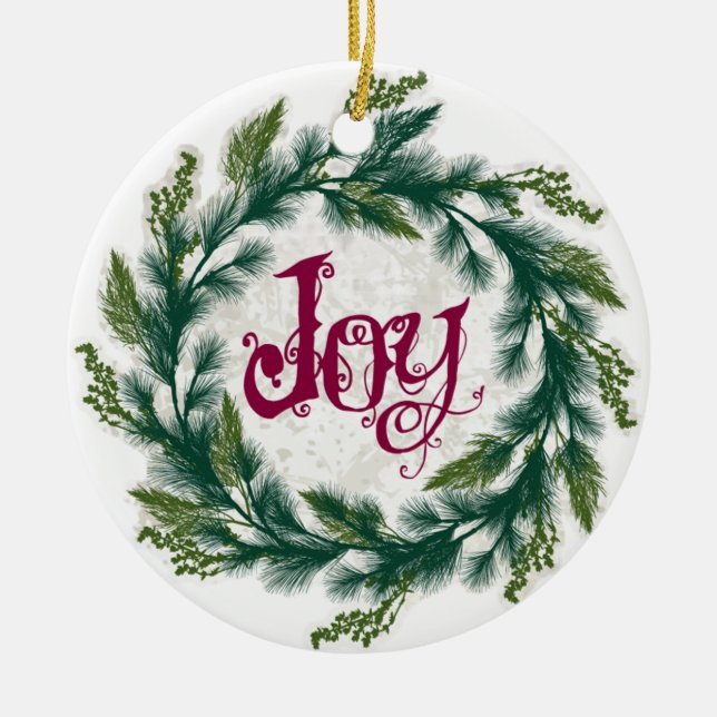Joy Wreath Enfeites de natal (Frente)