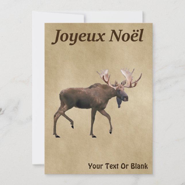 Joyeux Noё l - Touro Moose No Papel Antigo (Frente)