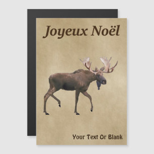 Joyeux Noё l - Touro Moose No Papel Antigo