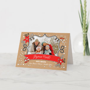 Joyeux Noël. cartões de foto de Natal em francê
