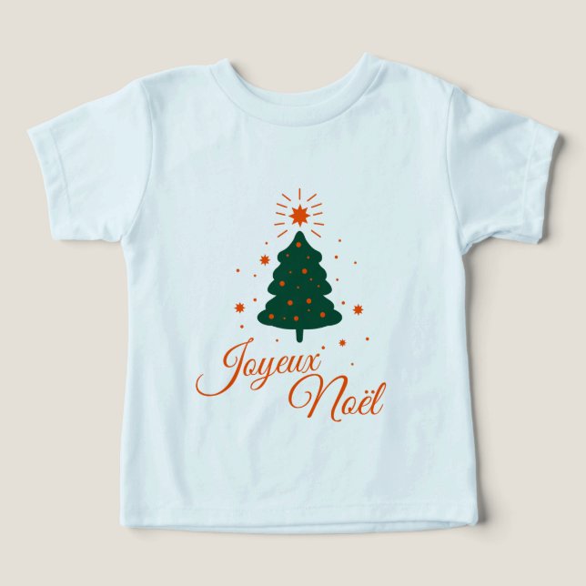 Joyeux Noël en rouge : sapin classique et joyeux (Design frontal)