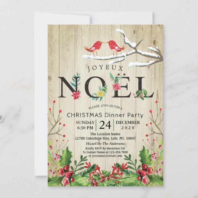 Joyeux Noel Felry Natal Festa de Janto de Ano Novo (Frente)