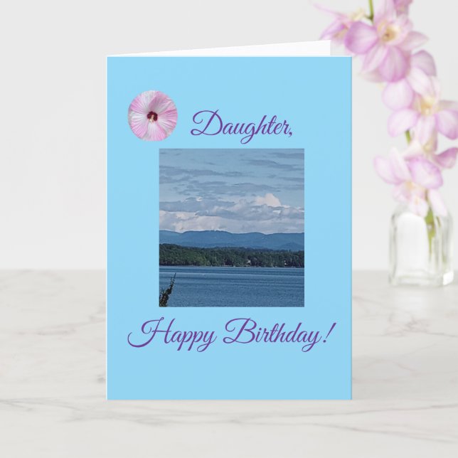 Joyful, Aniversário da Filha, Cartão Dobrado (Orquídea)