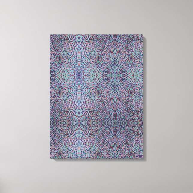 Joyful Confetti Mosaic Stretched Canvas Print (Frente)