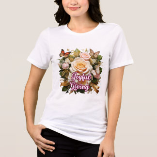 Joyful Giving — Inspirational Typography T-Shirt