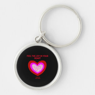 Joyful Heart Premium Round Chaveiro