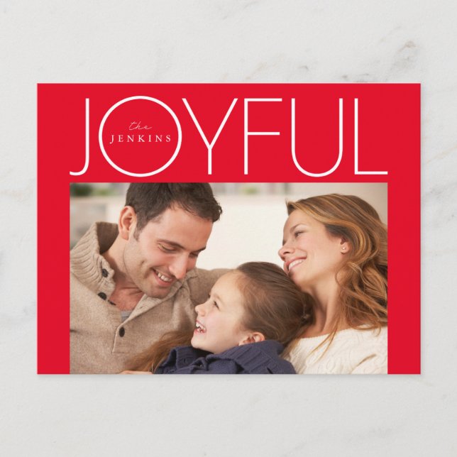 JOYFUL HOLIDAY | Adicione o seu cartão postal foto (Frente)