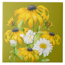 Joyful Summer em um Azulejo cerâmico