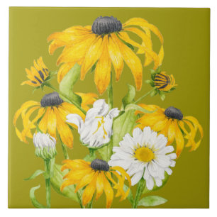 Joyful Summer em um Azulejo cerâmico