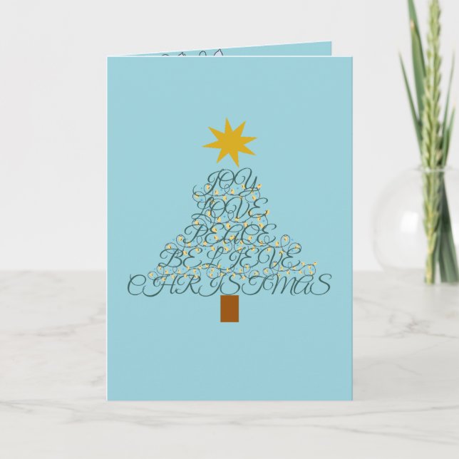 "Joyful Tidings" Cartão de Saudação de Natal Dobra (Frente)