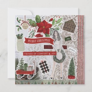 Joyful Tidings natal Flat Greeting Card