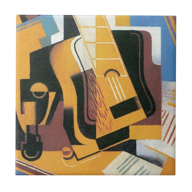Juan Gris - Fotografia da Guitarra Arte Abstrato (Frente)
