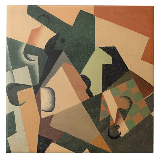 Juan Gris - Glass and Checkerboard, (Frente)