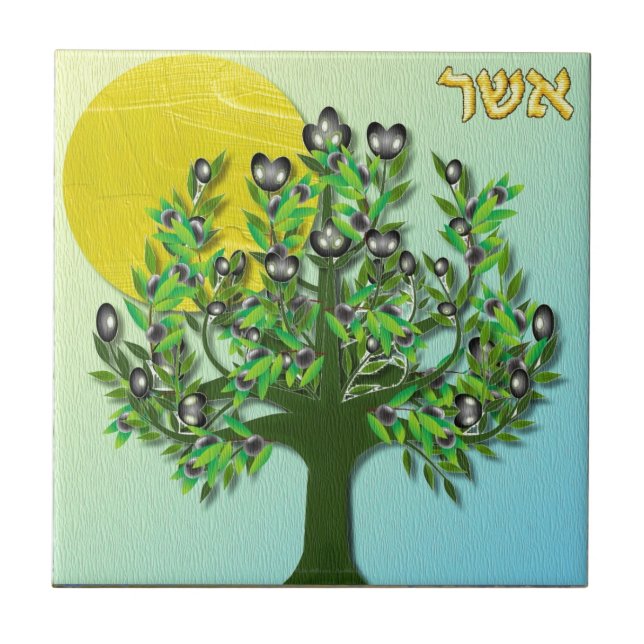 Judaica 12 Tribos Israel Aser (Frente)